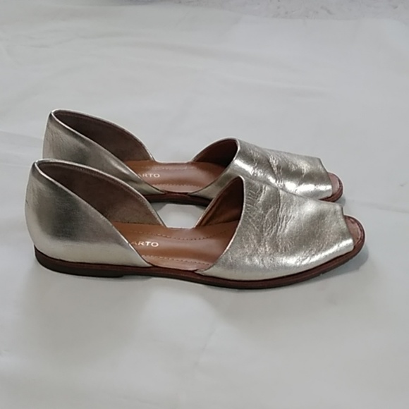 franco sarto silver flats